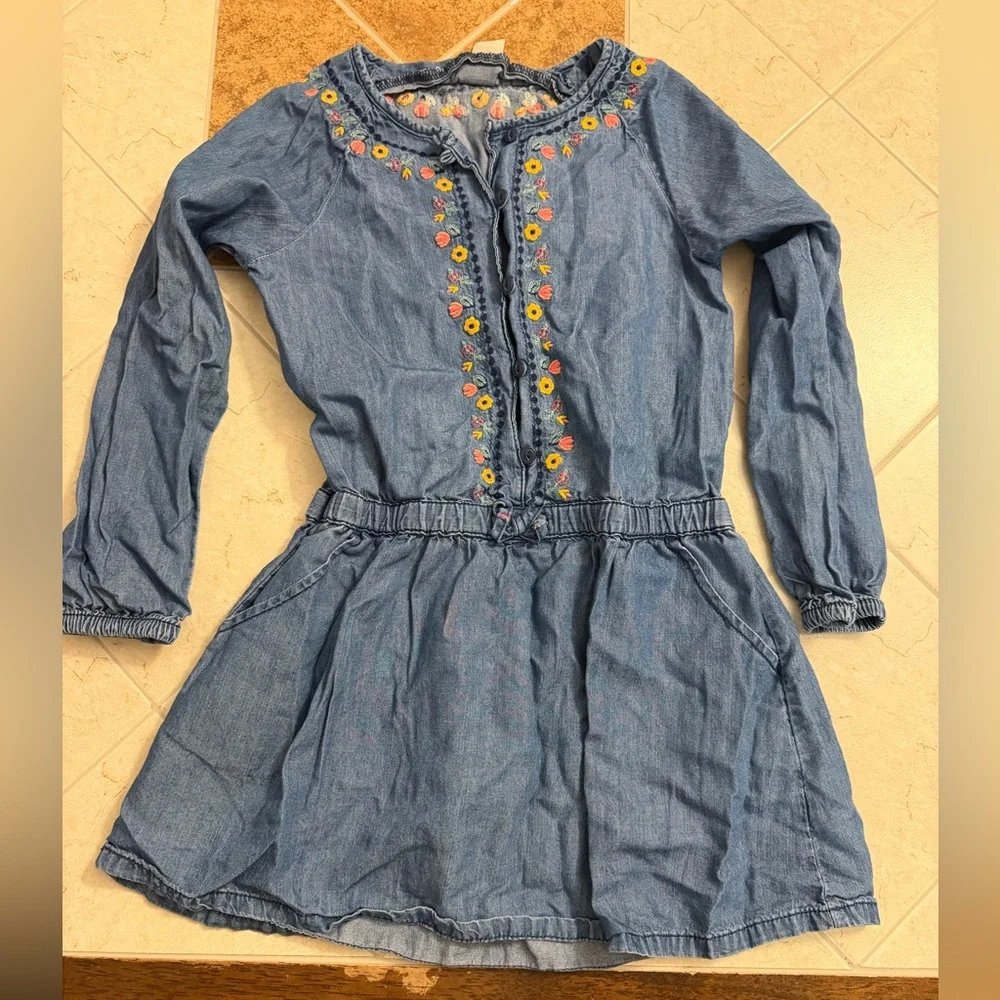 OshKosh B'gosh Blue Dress with Floral Accents